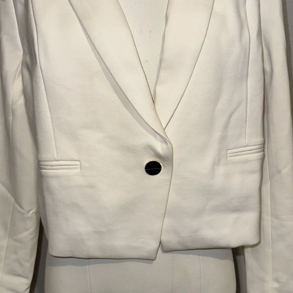 Spanx Pointe Cropped Blazer Cloud Office Business Formal - Picture 3 of 8